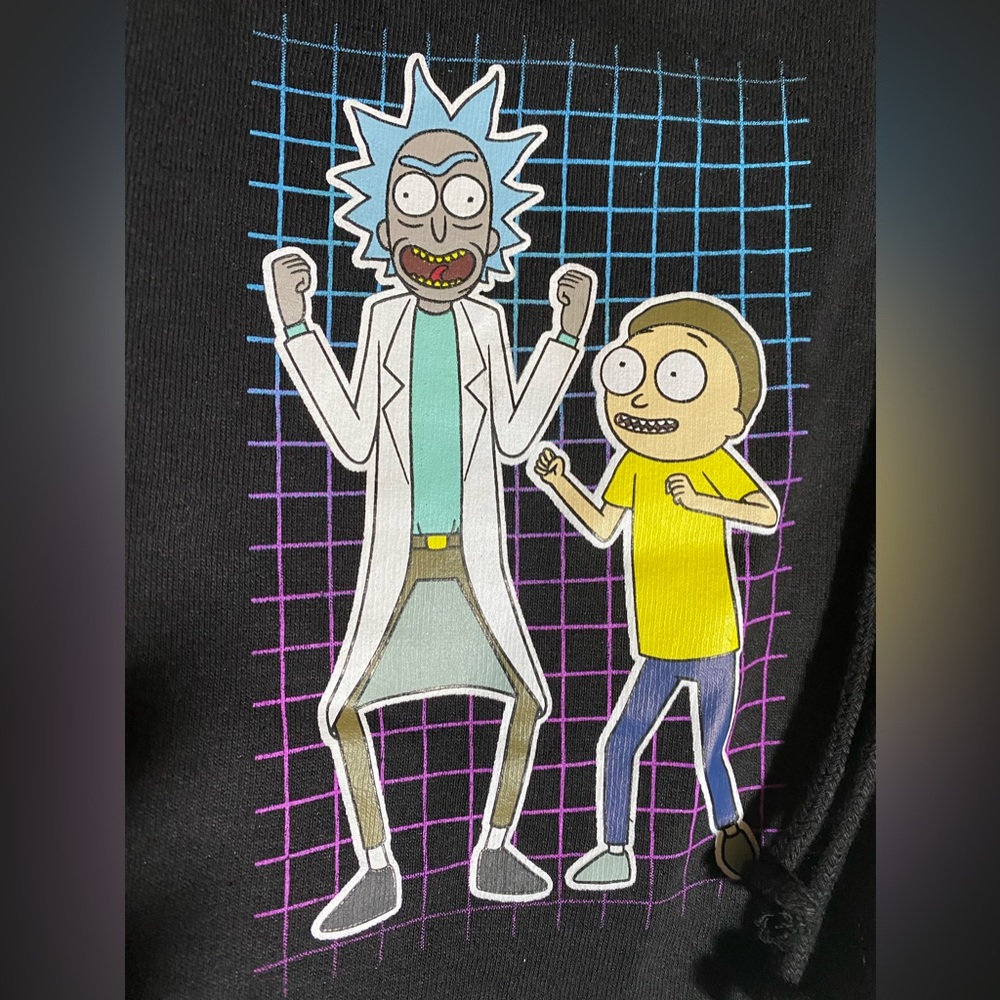 Rick & Morty Adult Swim Men’s Sz S Black Fleece Shorts Rue21 NWT $29.99 - Picture 2 of 7
